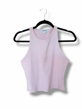 Superdown High Neck Pink Cotton Tank